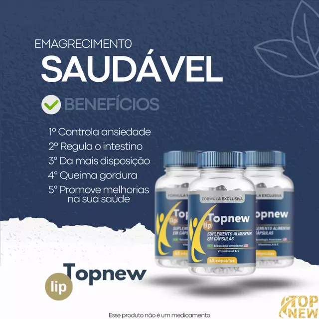 Topnew Suplementos - Emagreça em até 30 dias com saúde. suplementos naturais topnew